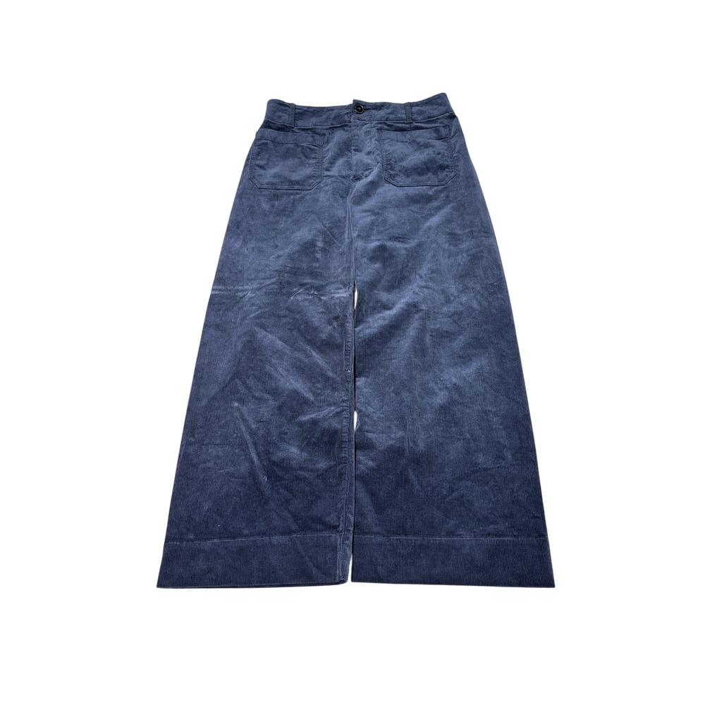 Maeve Anthropologie The Colette Corduroy Wide Leg Pants Navy Blue Womens 31X27